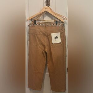 Re/Done High Rise Loose Crop Jeans Size 29